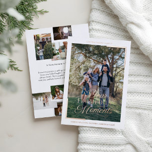 Einfaches Jahr in Moments Foto Weihnachten Folien Feiertagskarte