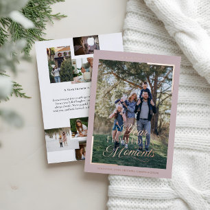 Einfaches Jahr in Moments Foto Weihnachten Folien Feiertagskarte
