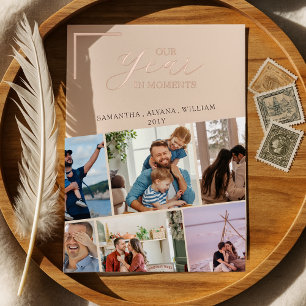 Einfaches Jahr in Moments Foto Weihnachten Folieneinladung