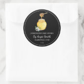 Einfaches Jasmine-Honig-Etikett Runder Aufkleber (Tasche)