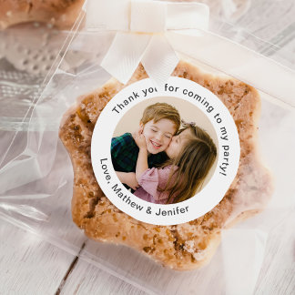 Einfaches Joint-Birthday-Foto Runder Aufkleber