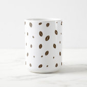 Einfaches Kaffeebohnen-Muster Minimalistischer Bec Kaffeetasse (Mittel)