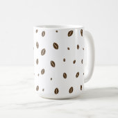 Einfaches Kaffeebohnen-Muster Minimalistischer Bec Kaffeetasse (VorderseiteRechts)