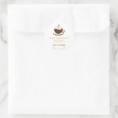 Einfaches Kaffeehaus-Logo-Sticker Runder Aufkleber (Tasche)