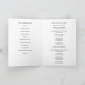 Einfaches Kalligrafie-Hochzeitsfaltungsprogramm Programm (Innenseite)