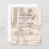 Einfaches kalligrafisches Foto in einer Hochzeit (Vorne/Hinten)