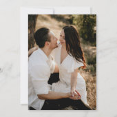 Einfaches kalligrafisches Foto Informelle Hochzeit Einladung (Rückseite)