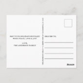 Einfaches kalligrafisches Foto Weihnachten Postkarte (Rückseite)