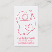 Einfaches Kamera-Gekritzel, Visitenkarte (Rückseite)