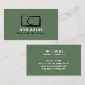 Einfaches Kamerasymbol, Fotograf, Fotografie Visitenkarte (Vorne/Hinten)