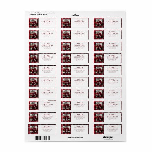 Einfaches Kariertes Foto zu Weihnachten (Vorne)