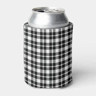 Einfaches kariertes Gingham-Muster in Schwarzweiß Dosenkühler