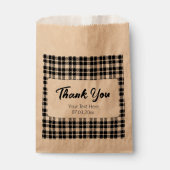 Einfaches kariertes Gingham-Muster in Schwarzweiß Geschenktütchen (Vorderseite)