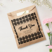 Einfaches kariertes Gingham-Muster in Schwarzweiß Geschenktütchen (Versiegelt)