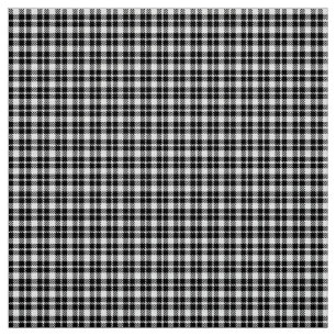 Einfaches kariertes Gingham-Muster in Schwarzweiß Stoff