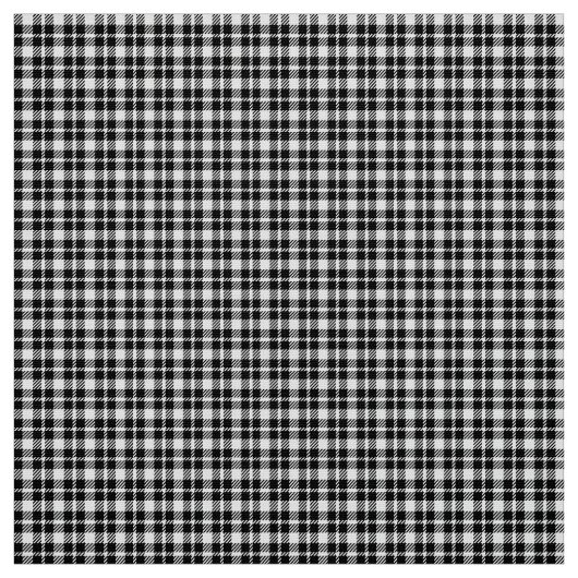 Einfaches kariertes Gingham-Muster in Schwarzweiß Stoff (Muster)