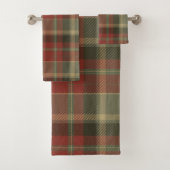 Einfaches Kariertes Muster Badhandtuch Set (Insitu)