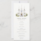 Einfaches katholisches Hochzeitsprogramm für Wasse Einladung (Vorderseite)