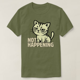 Einfaches Katzen-Grafikdesign mit Haltung T-Shirt
