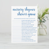 Einfaches Kinderzimmer Rhymes | French Blue Game C Einladung (Stehend Vorderseite)