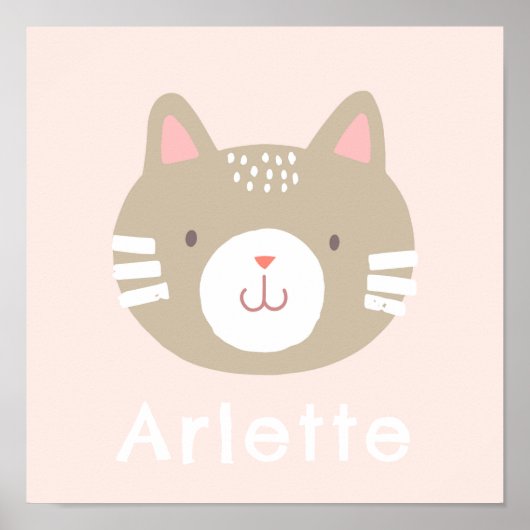 Einfaches Kitty-Plakat Poster (Vorne)