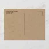 Einfaches Klassiker-Save the Date Ankündigungspostkarte (Rückseite)