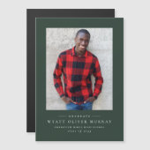 Einfaches, klassisch-grünes Abschluss-Magnet Magnetkarte (Vorne/Hinten)