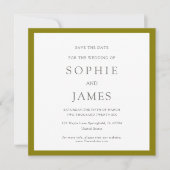 Einfaches klassisches chic Farbe Save-the-Date  Ho (Vorderseite)