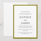 Einfaches klassisches chic Farbe Save-the-Date Ho Einladung (Vorne/Hinten)