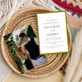 Einfaches klassisches chic Farbe Save-the-Date  Ho Einladung