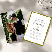 Einfaches klassisches chic Farbe Save-the-Date  Ho Einladung