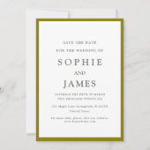 Einfaches klassisches chic Farbe Save-the-Date  Ho Einladung (Vorderseite)