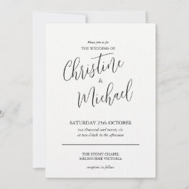 Einfaches klassisches Design Einladung