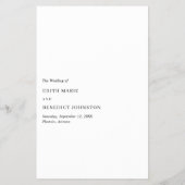 Einfaches klassisches elegantes, modernes Hochzeit Flyer (Hinten)