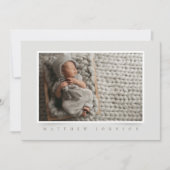 Einfaches klassisches Foto | Einladung von Jungen (Vorderseite)