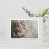 Einfaches klassisches Foto | Einladung von Jungen (Stehend Vorderseite)