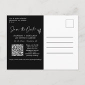 Einfaches klassisches Foto mit QR-Code Save the Da Postkarte (Rückseite)