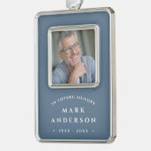 Einfaches klassisches Foto Rahmen-Ornament Silber (Links)
