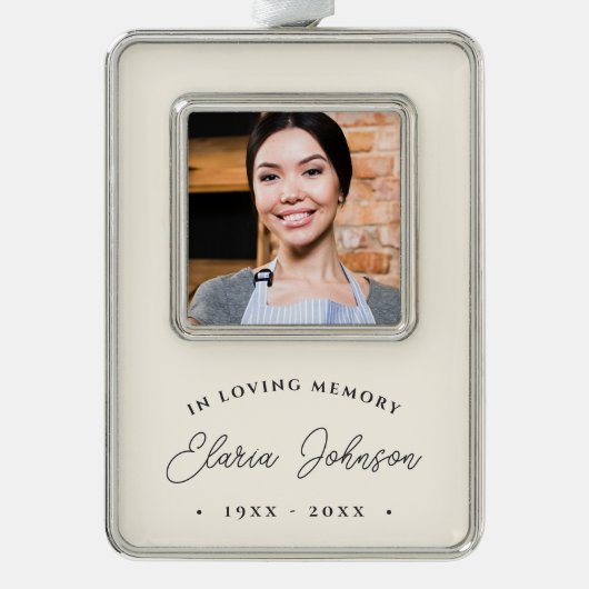 Einfaches klassisches Foto Rahmen-Ornament Silber (Vorderseite)