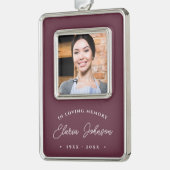 Einfaches klassisches Foto Rahmen-Ornament Silber (Links)