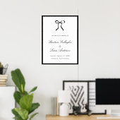 Einfaches klassisches Hochzeits-Willkommensschild Poster (Heimbüro)