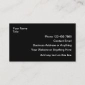 Einfaches klassisches Kfz-Service Visitenkarte (Rückseite)