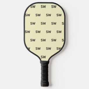 Einfaches klassisches Monogramm-Design Pickleball Schläger