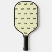 Einfaches klassisches Monogramm-Design Pickleball Schläger (Rückseite)
