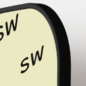Einfaches klassisches Monogramm-Design Pickleball Schläger (Linke Seite)