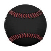 Einfaches Klassisches Monogramm | Schwarz mit weiß Baseball (Vorderseite)