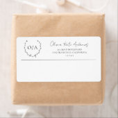 Einfaches klassisches Monogramm-Wreath-Elegant (Insitu)