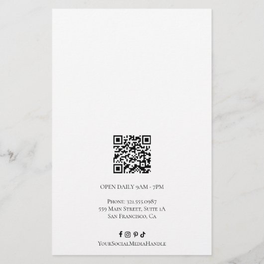 Einfaches klassisches Monogramm-Wreath-Elegant (Rückseite)