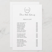 Einfaches klassisches Monogramm-Wreath-Elegant (Vorne/Hinten)