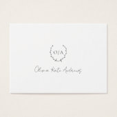 Einfaches klassisches Monogramm-Wreath-Elegant (Vorderseite)